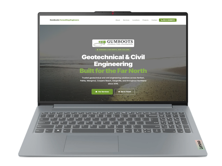 Website design for Gumboots Consulting — Web Design Northland
