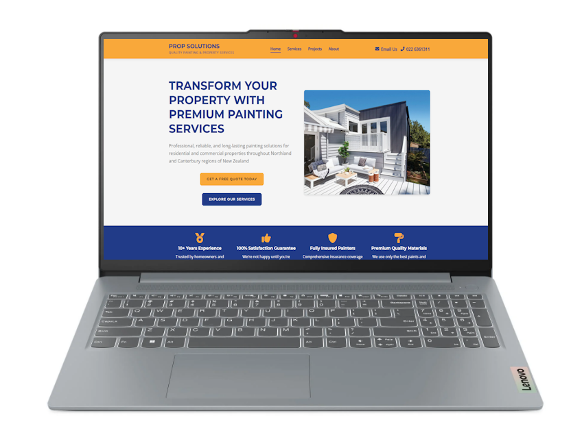 Website design for a painter — Web Design Northland